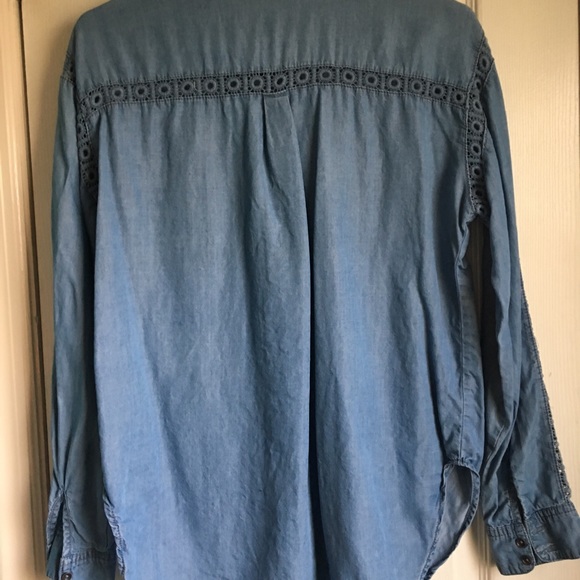Knox Rose Target Lace Chambray Shirt Small - Picture 4 of 4